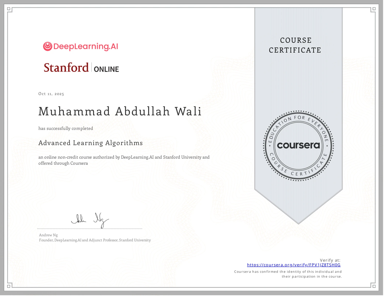 Advanced Learning Algorithms